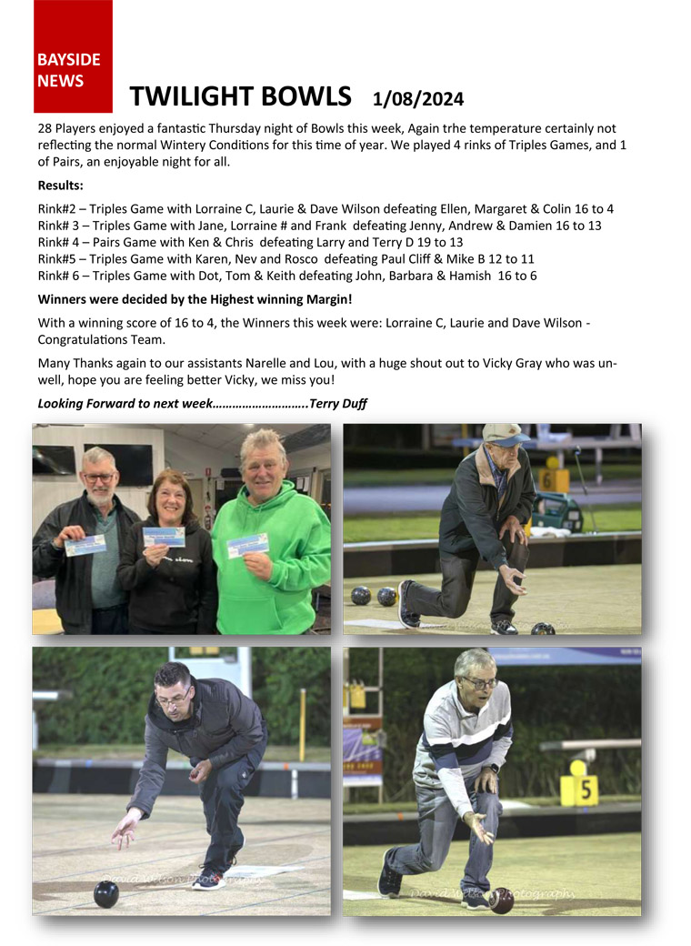 Twilight Bowls August 1st 2024 Flyer